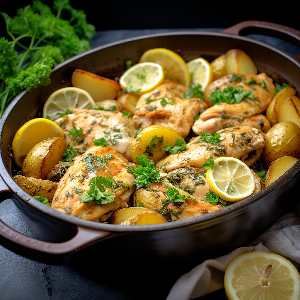 Greek Lemon Chicken and Potatoes - Coolinarco.com