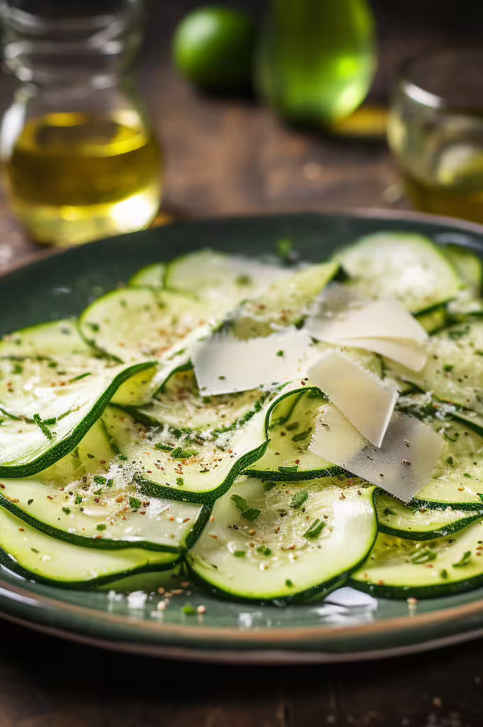 Carpaccio di Zucchine with Parmesan