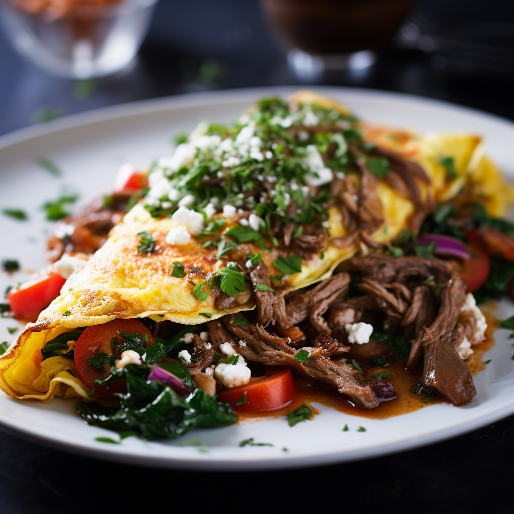 Greek Beef and Vegetable Omelette