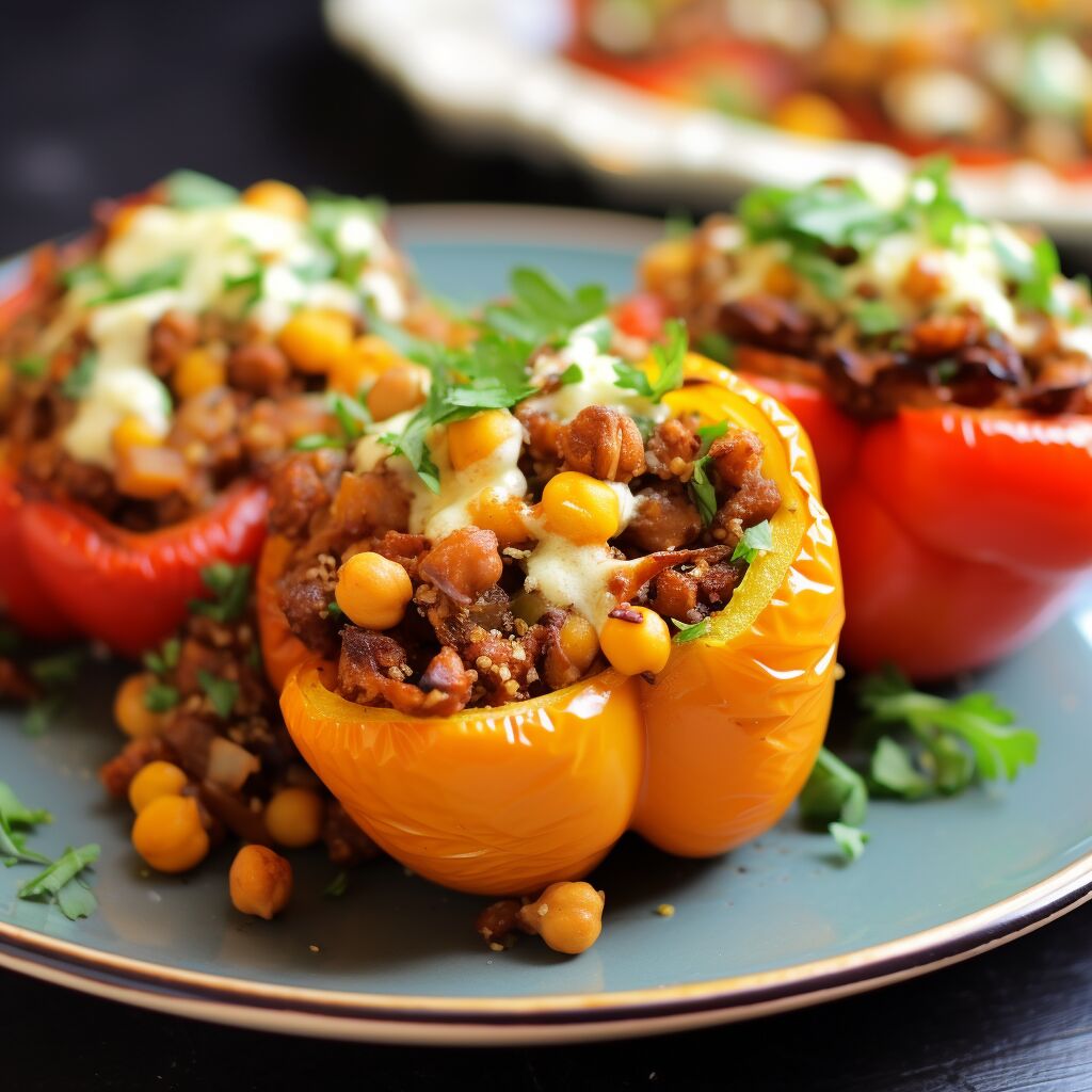 Beef and Chickpea Stuffed Bell Peppers - Coolinarco.com