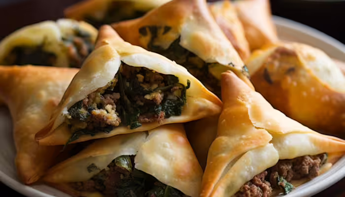 Beef and Spinach Fatayer