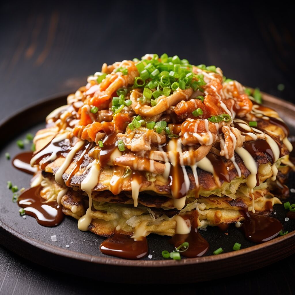Chicken and Mushroom Okonomiyaki - Coolinarco.com