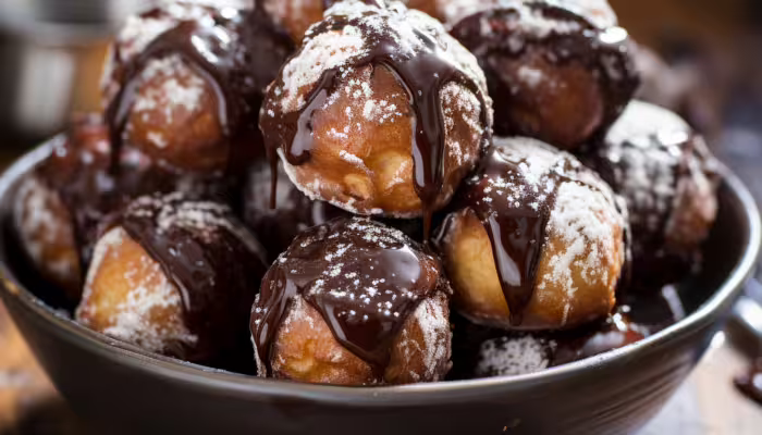 Chocolate Lychee Puffs