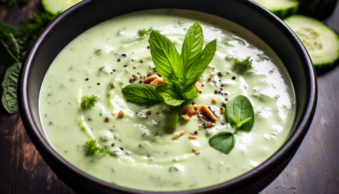 Creamy Avocado and Cucumber Soup