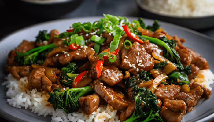 Crispy Garlic Pork Stir-Fry