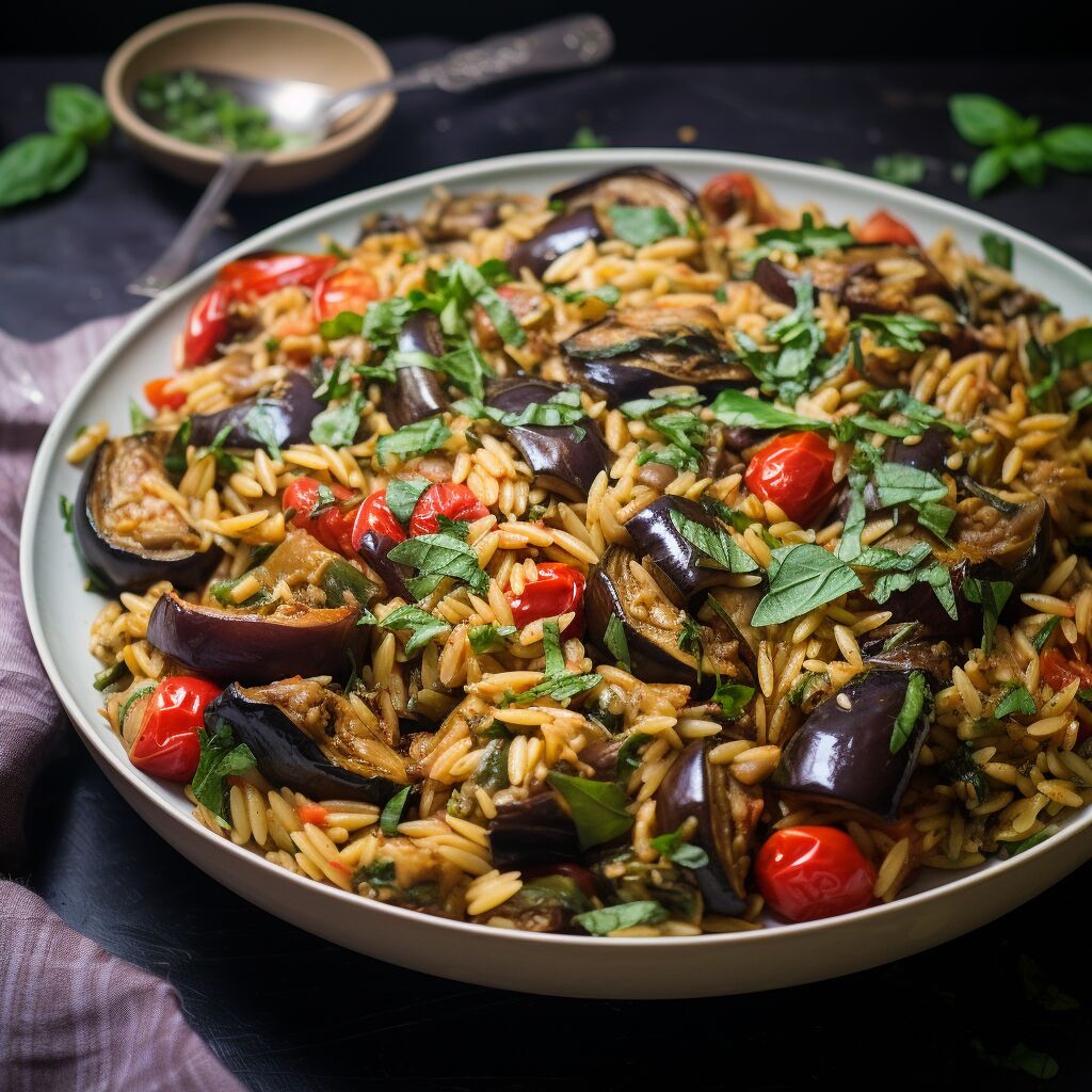 Eggplant and Spinach Orzo - Coolinarco.com