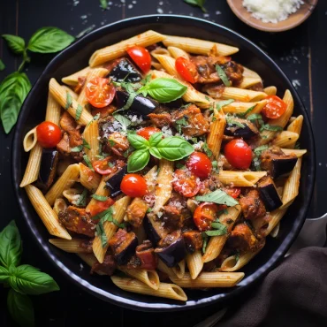Eggplant and Tomato Penne