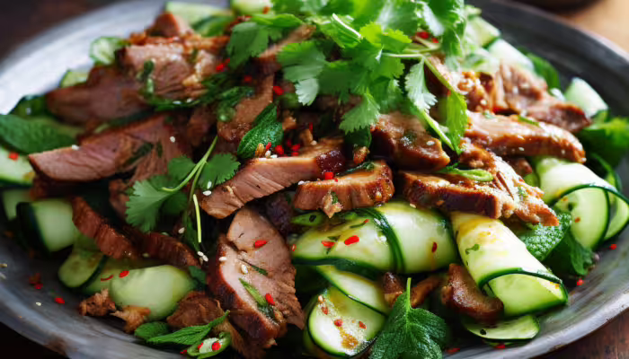 Five-Spice Pork and Cucumber Salad