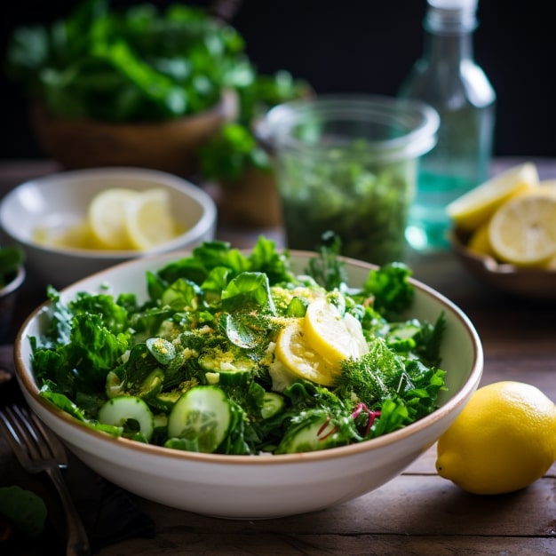 Green Salad with Lemon Dressing