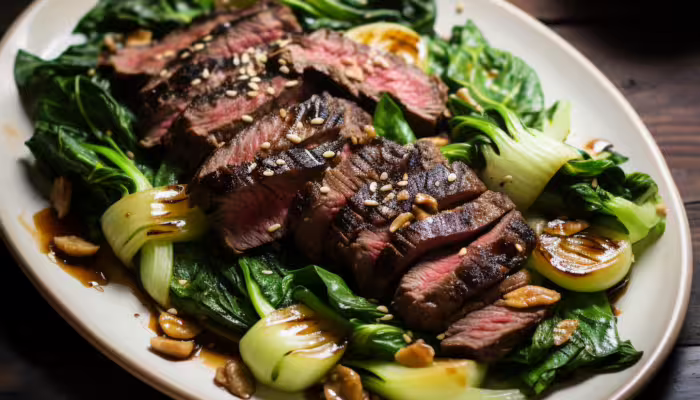 Grilled Beef and Bok Choy Salad