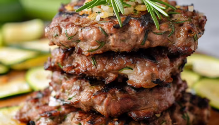 Grilled Beef and Zucchini Fritters