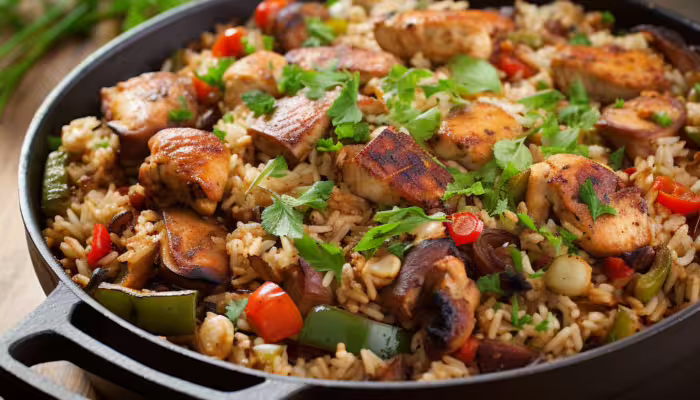 Grilled Chicken and Vegetable Jambalaya