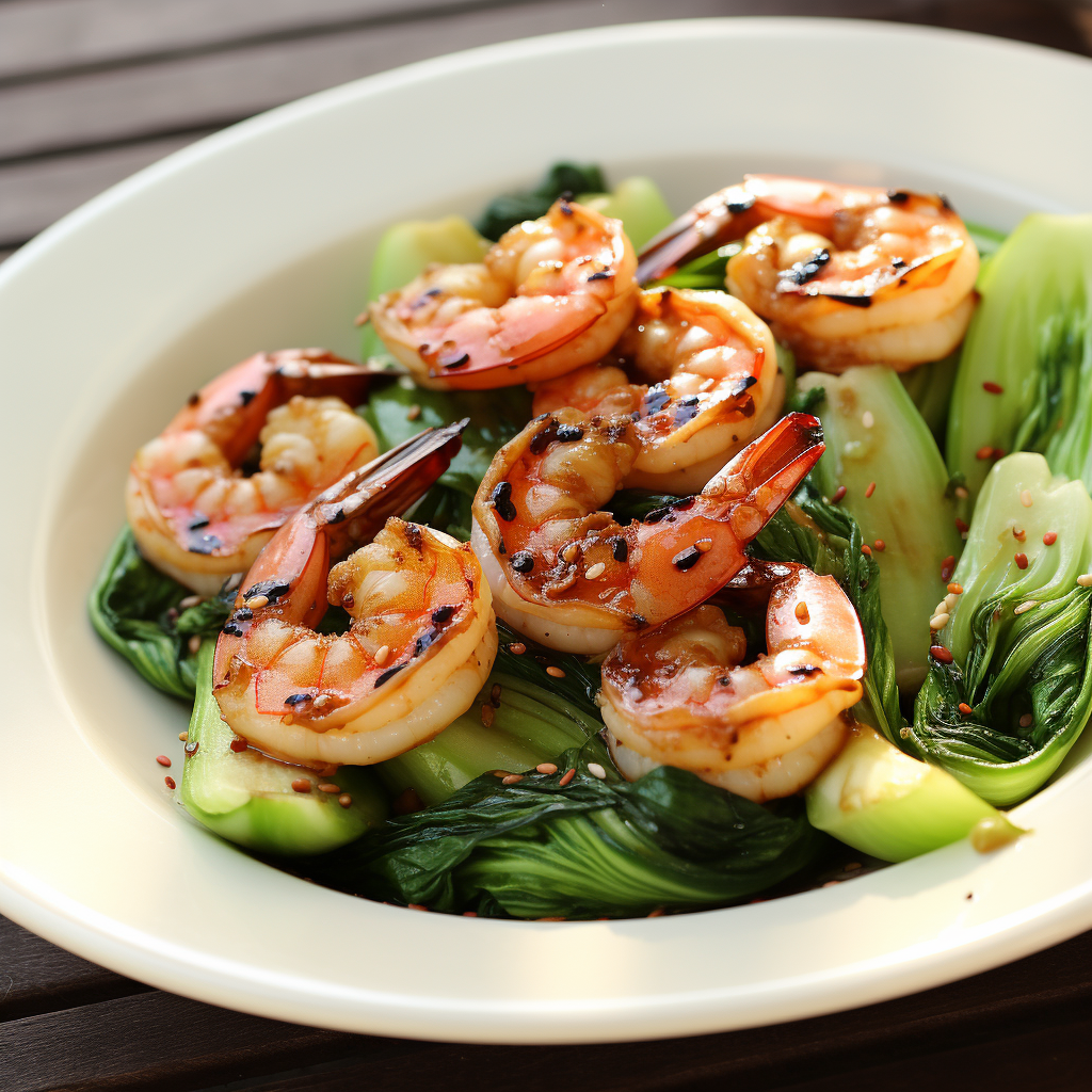 Grilled Shrimp and Bok Choy Salad