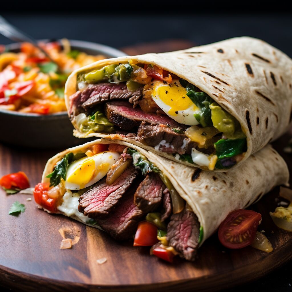 Grilled Steak and Veggie Breakfast Burrito - Coolinarco.com