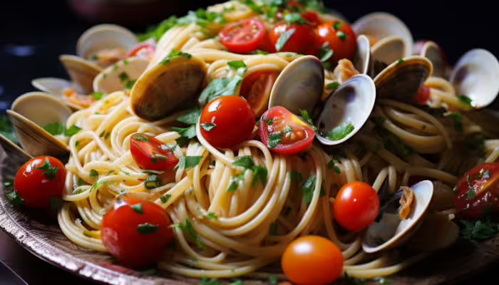 Linguine with Clams and Cherry Tomatoes