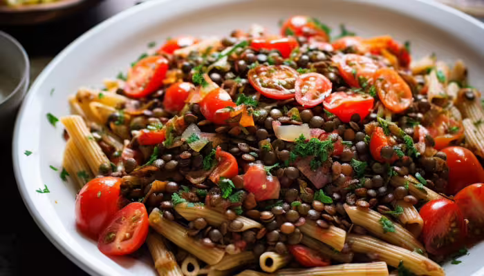 Mediterranean Lentil Pasta