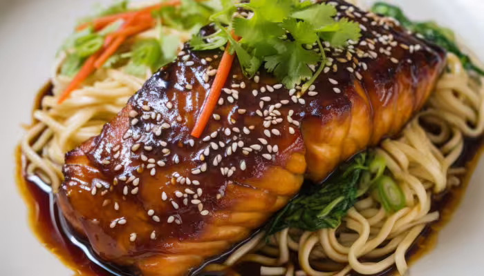 Miso-Glazed Black Cod with Udon