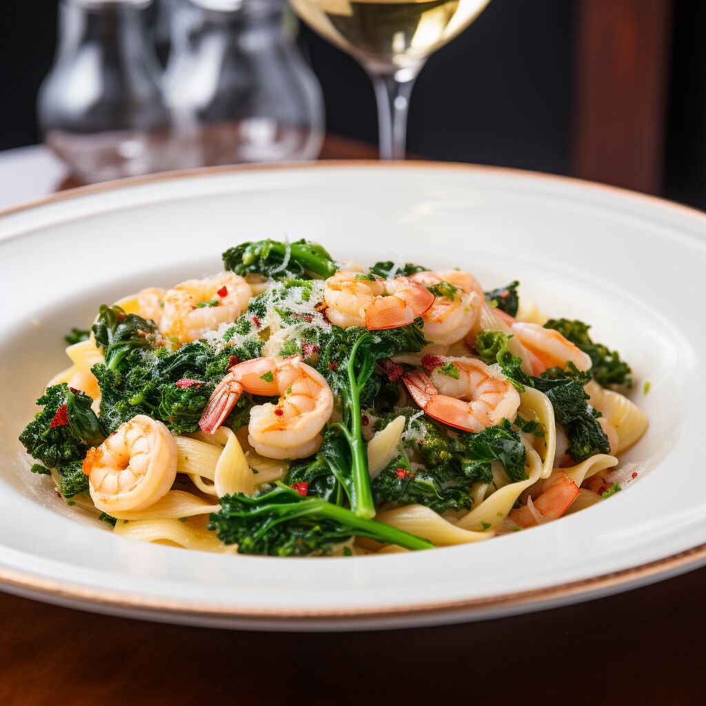 Pasta with Sautéed Shrimp and Broccoli Rabe - Coolinarco.com