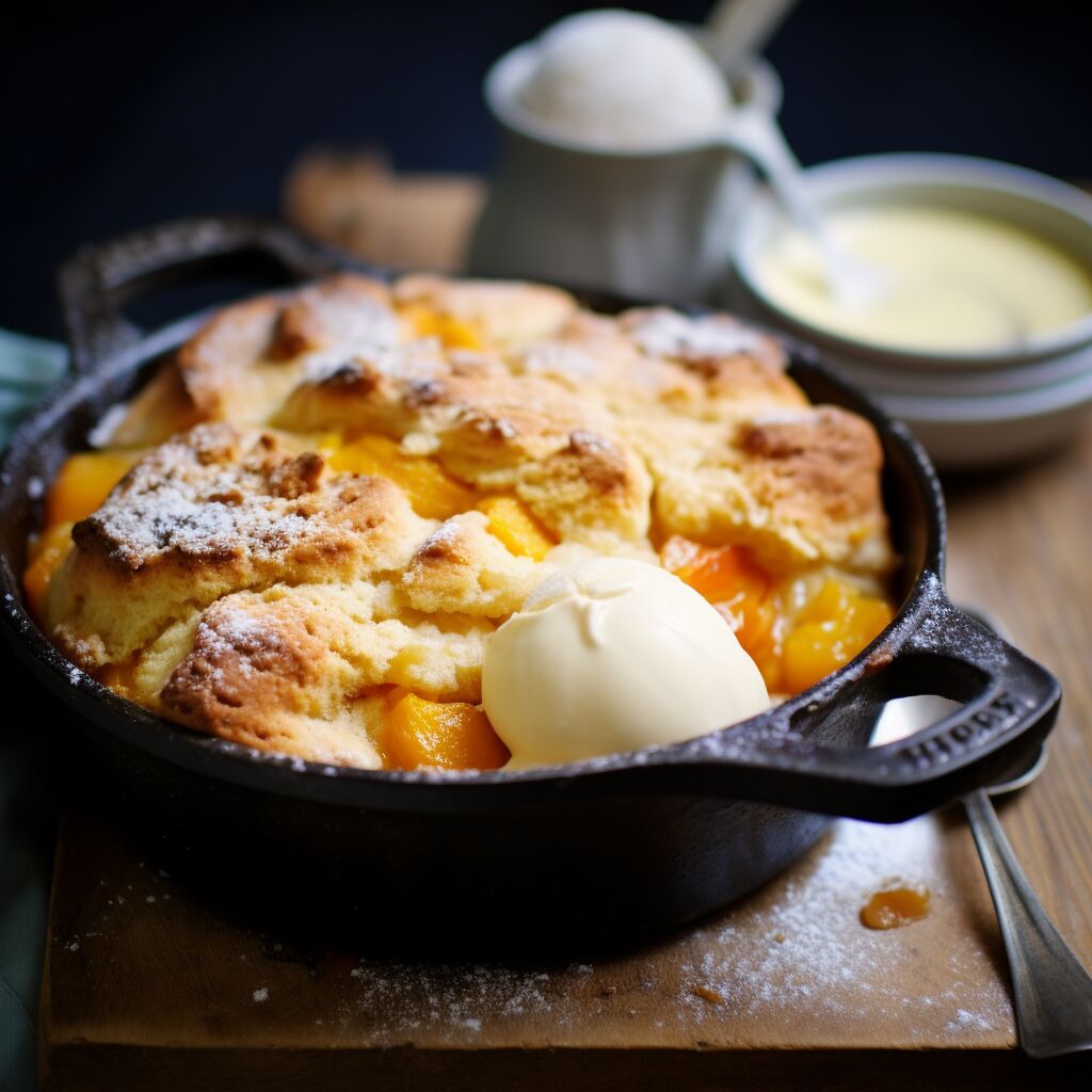 Peach and White Chocolate Cobbler - Coolinarco.com