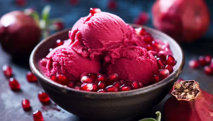 Pomegranate and Rosewater Sorbet