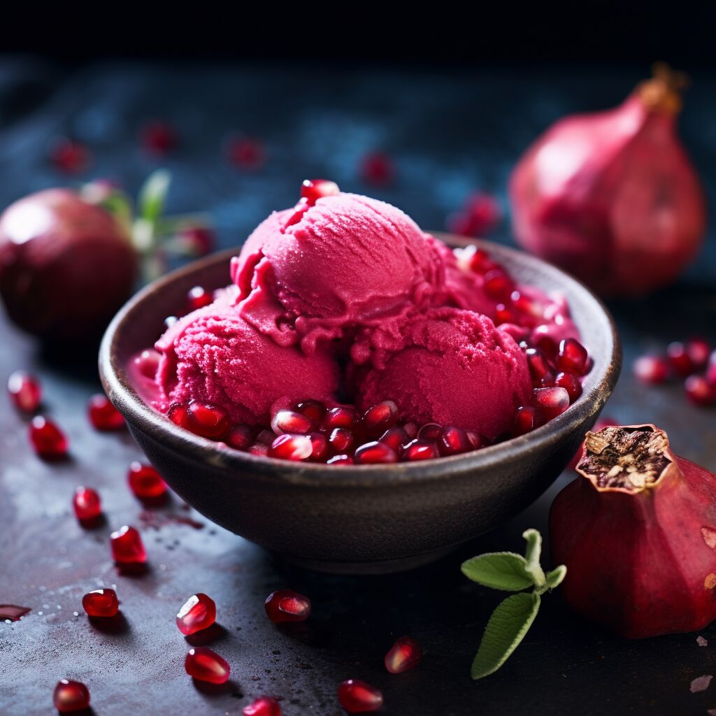 Pomegranate and Rosewater Sorbet - Coolinarco.com