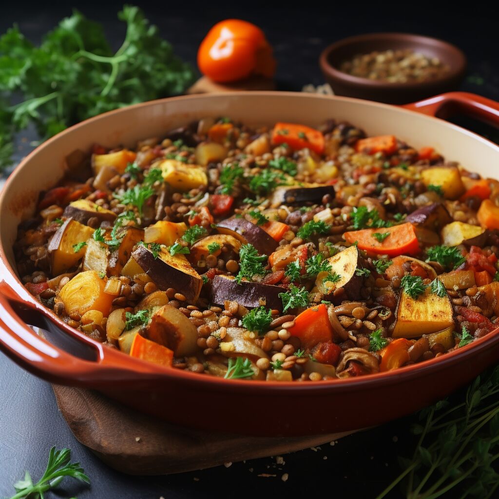 Provencal Vegetable and Lentil Casserole - Coolinarco.com