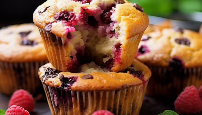 Raspberry Chocolate Chip Muffins