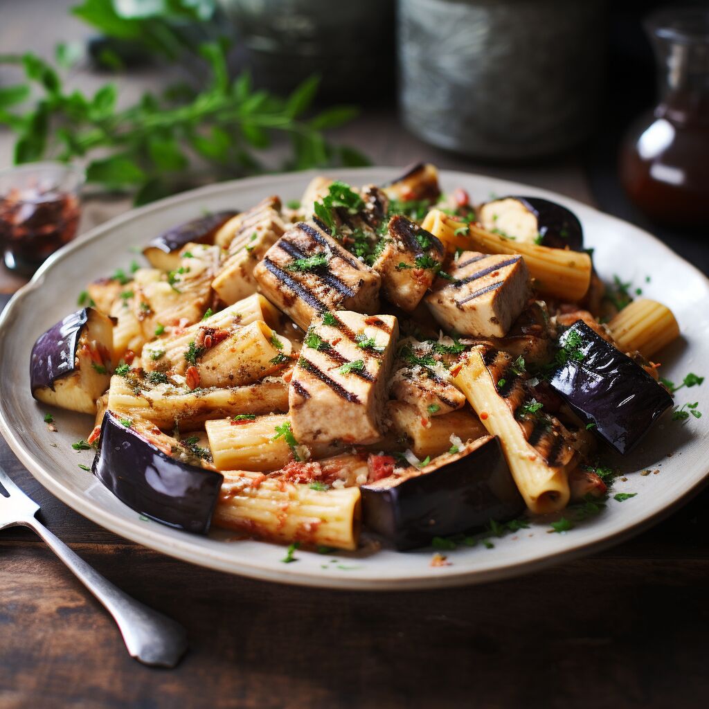 Rigatoni with Grilled Swordfish and Eggplant - Coolinarco.com