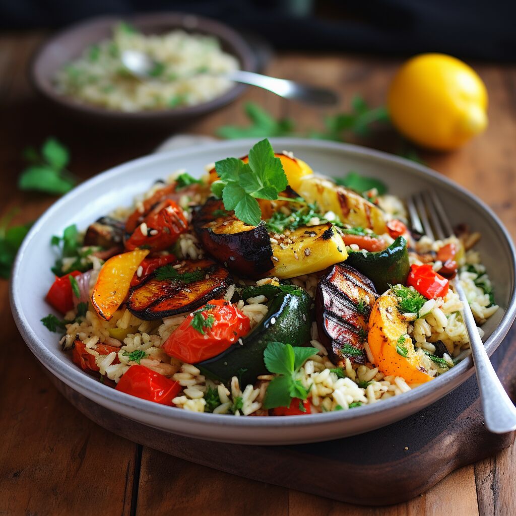 Roasted Vegetable and Citrus Rice Salad - Coolinarco.com