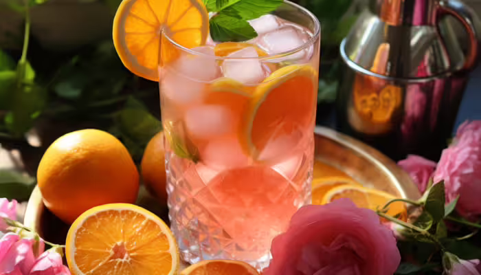 Rose Water and Orange Blossom Lemonade