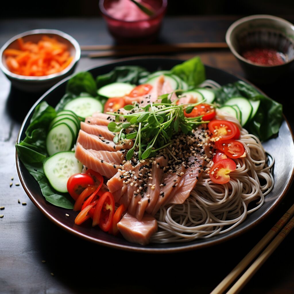 Sashimi Salad with Soba Noodles - Coolinarco.com