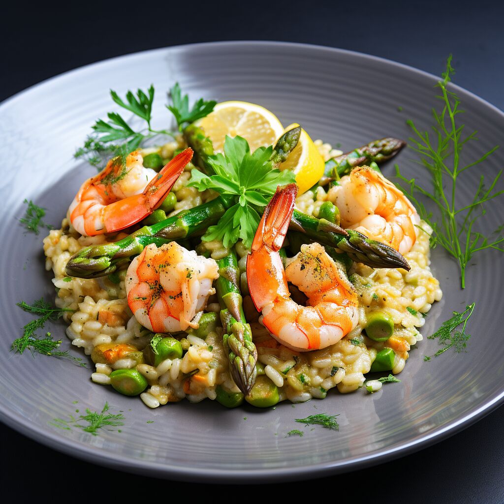 Seafood Risotto with Asparagus - Coolinarco.com