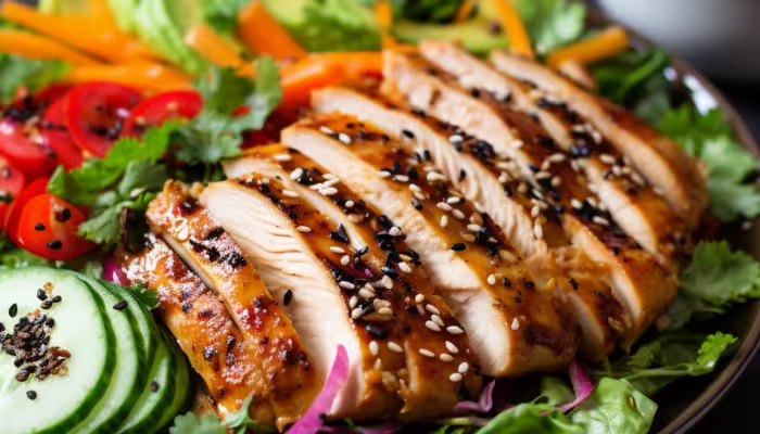 Sesame Ginger Grilled Chicken Salad