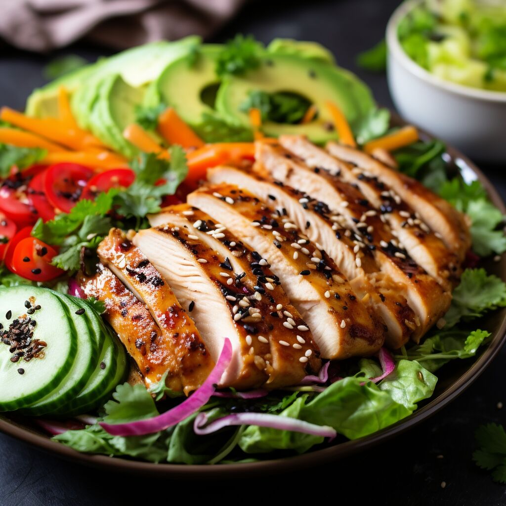 Sesame Ginger Grilled Chicken Salad - Coolinarco.com