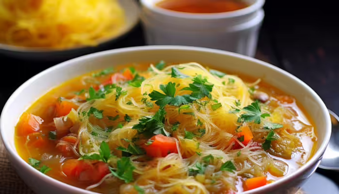 Spaghetti Squash and Vegetable Soup