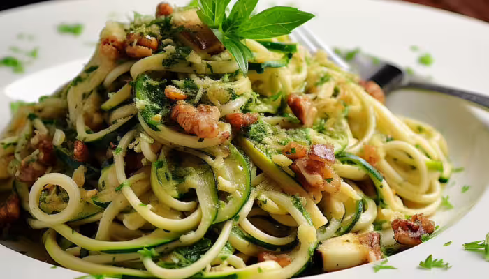 Spaghetti with Clam and Zucchini Sauce