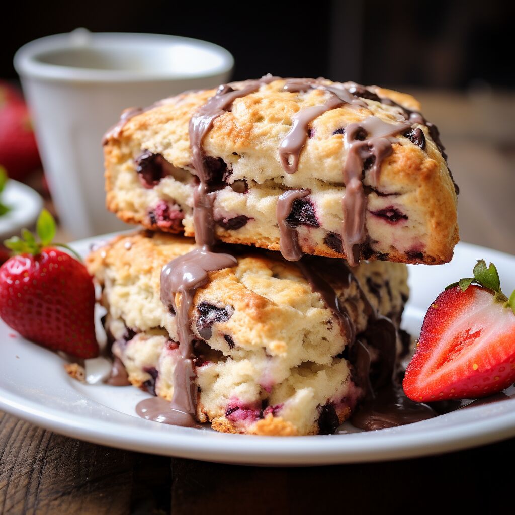 Strawberry Chocolate Chip Scones - Coolinarco.com