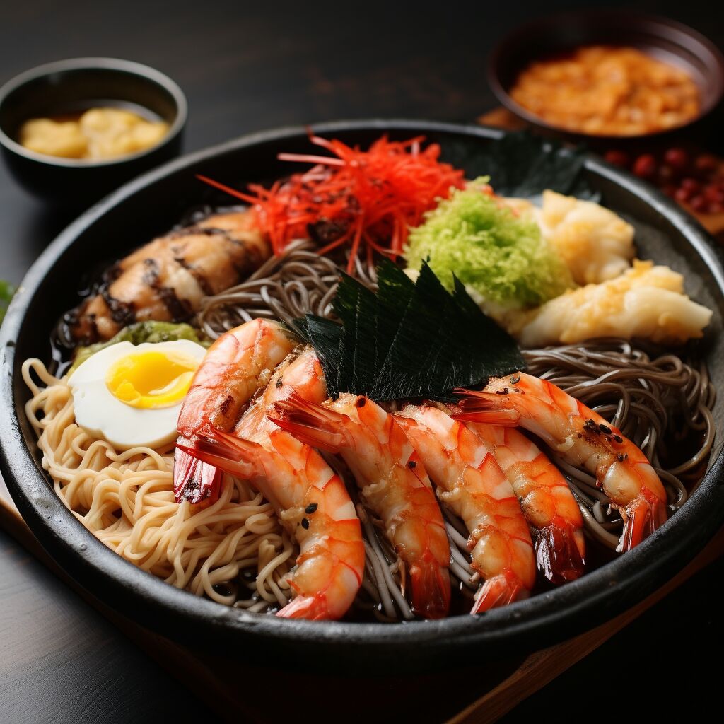 Tempura Soba Noodles with Mixed Seafood - Coolinarco.com