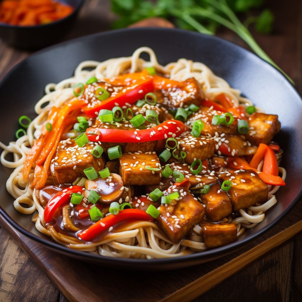 Teriyaki Tofu and Vegetable Udon - Coolinarco.com