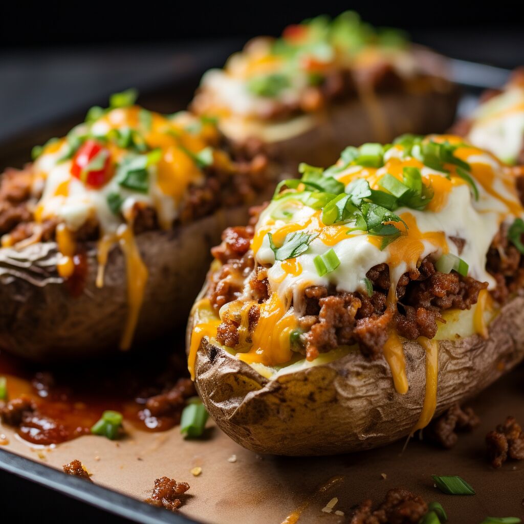 Tex-Mex Beef and Cheese Loaded Baked Potatoes - Coolinarco.com