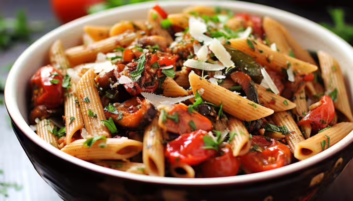 Tomato and Olive Whole Wheat Penne