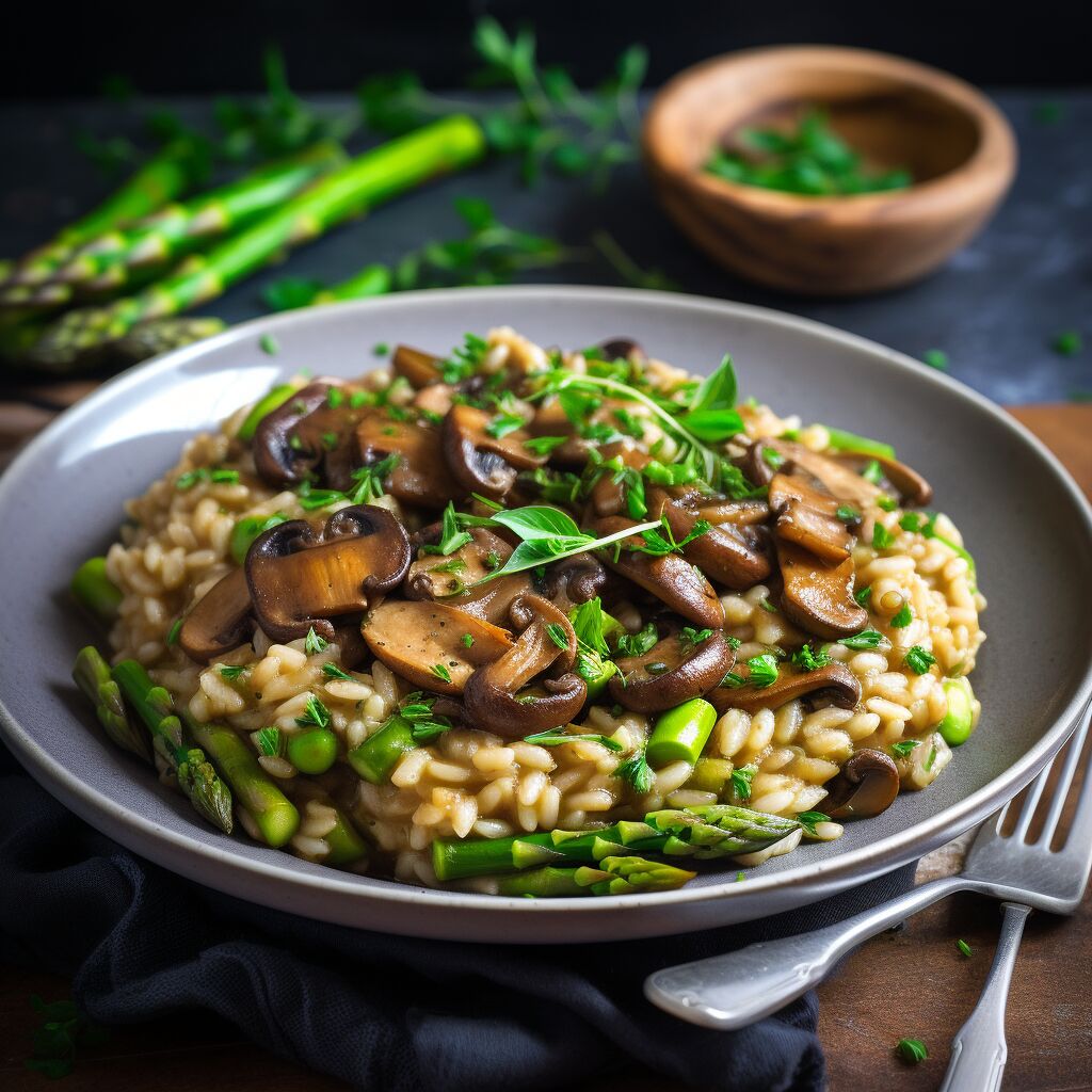 Vegan Mushroom and Asparagus Risotto - Coolinarco.com