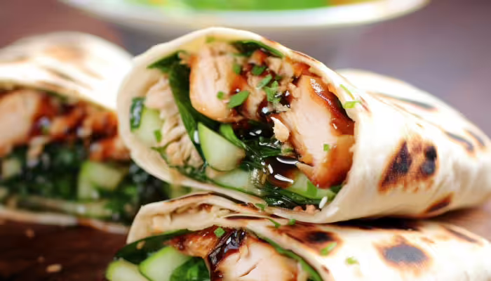 Yakitori-Style Chicken and Green Onion Wraps