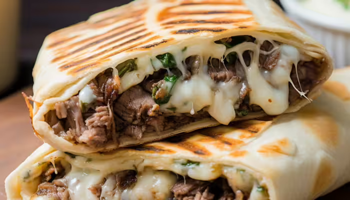 Philly Cheesesteak Grilled Wrap