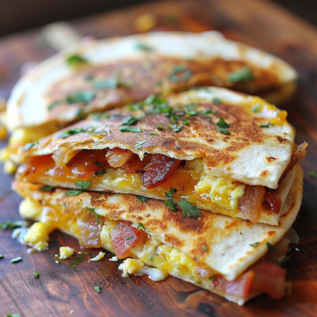 Bacon and Egg Breakfast Quesadilla - Coolinarco.com