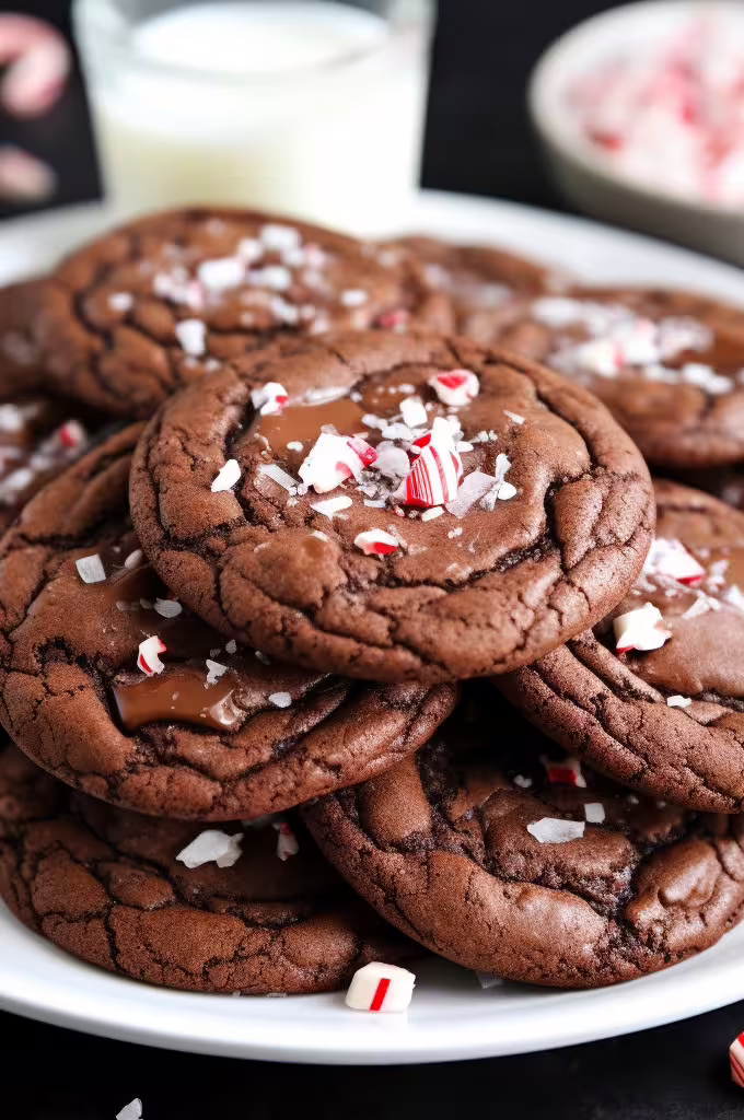 Chocolate Peppermint Crunch Cookies