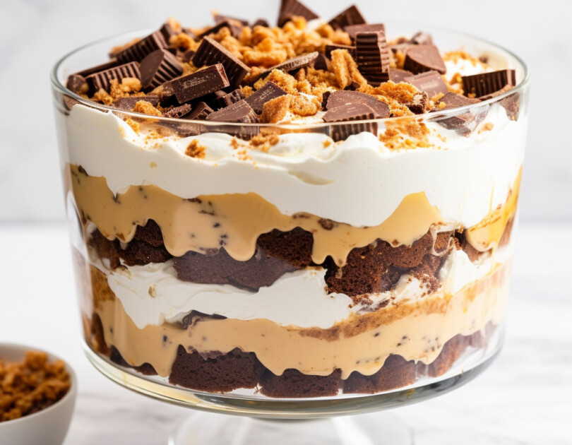 Peanut butter cup triffle