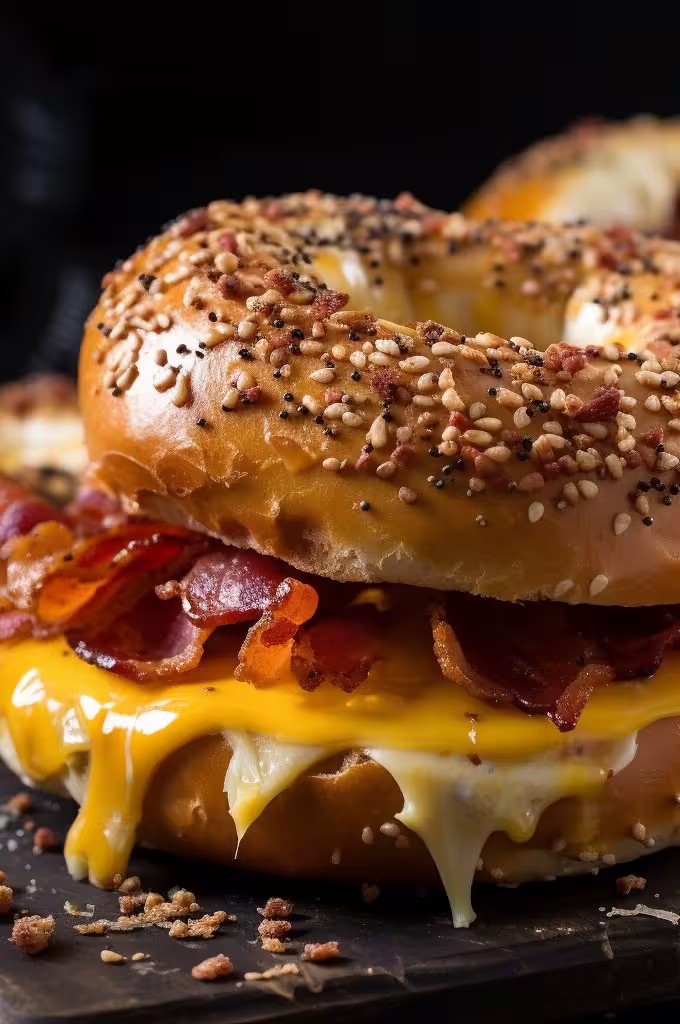 Bagels with Bacon and Cheese