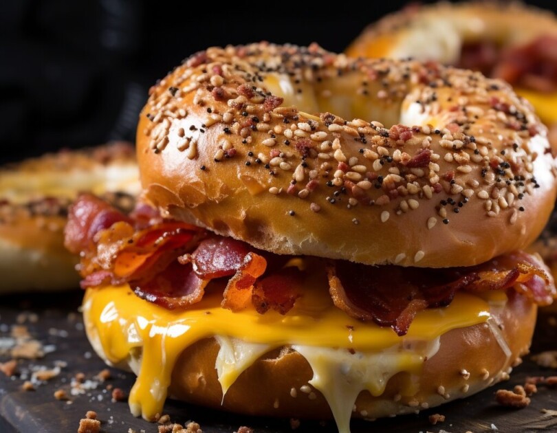 Bagels with Bacon and Cheese