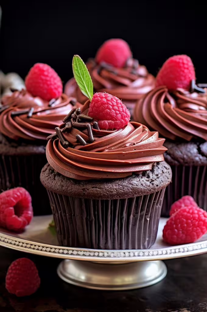 Chocolate and Raspberry Cupcakes